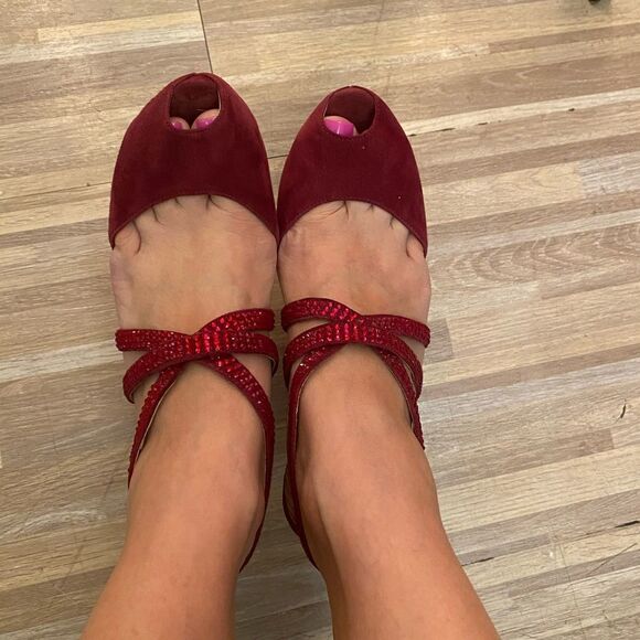 Nine West suede heels, size 7 - Picture 2 of 12